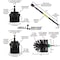 Drill Brush Power Scrubber By Useful Products 5 in W 7 in L Brush, Black K-542OMS-2L-7X-QC-DB - alternate 3